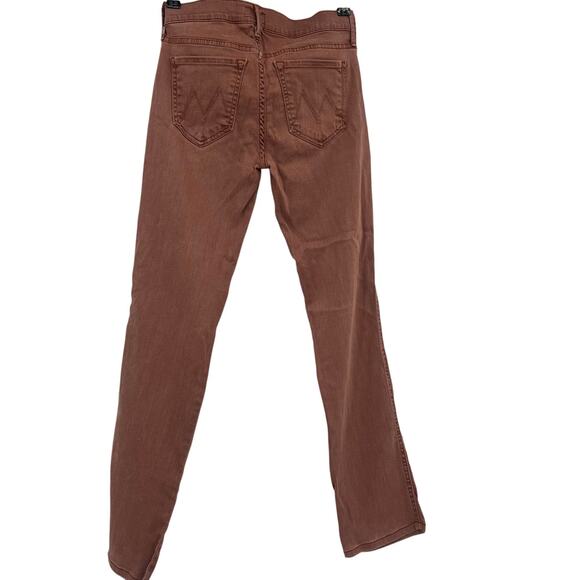 MOTHER Denim The Rascal Pop! Size 26 Terracotta Brown Straight Leg Jeans - Picture 5 of 10